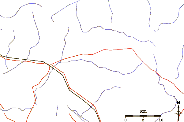 Roads and rivers around Mount McRae