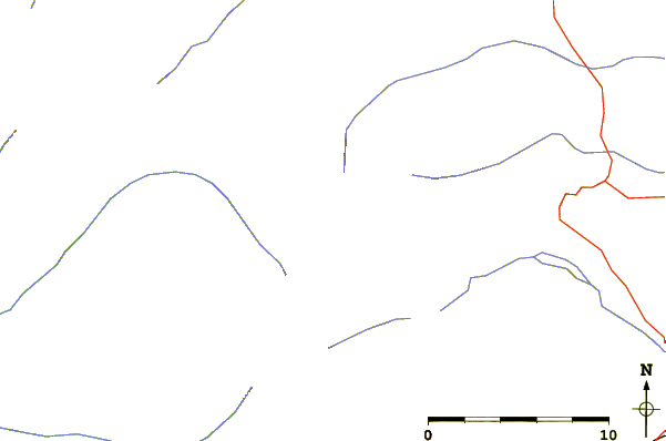 Roads and rivers around McClintock Peak