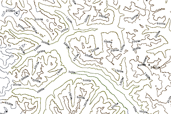 Mountain peaks around McGregor Mountain