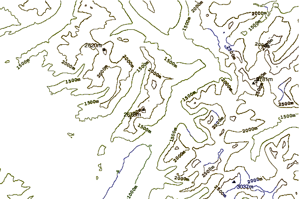 Mountain peaks around McPartland Mountain