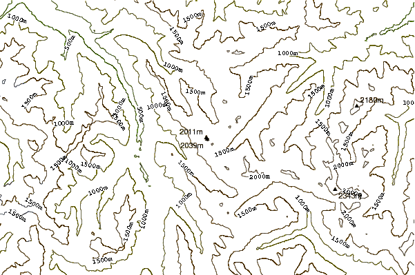 Mountain peaks around Mccartney Peak