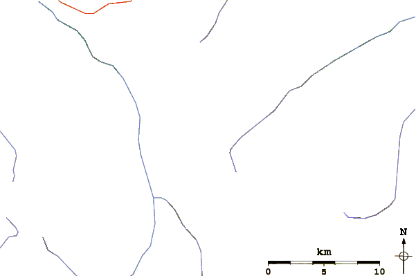 Roads and rivers around Mccartney Peak