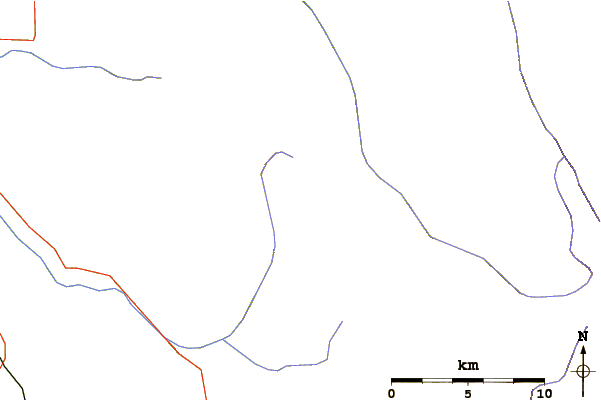 Roads and rivers around Meadow Mountain