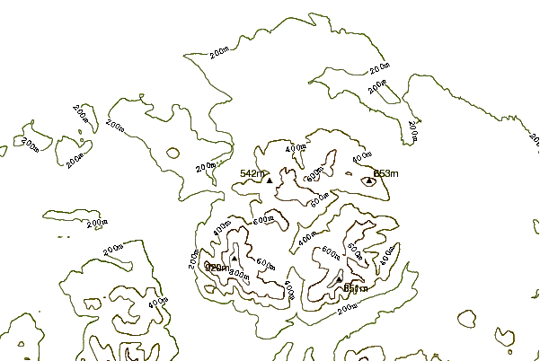 Mountain peaks around Meal Fell