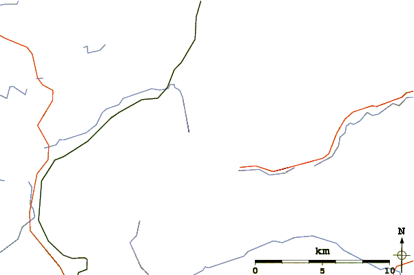 Roads and rivers around Meall Buidhe (Corbett)