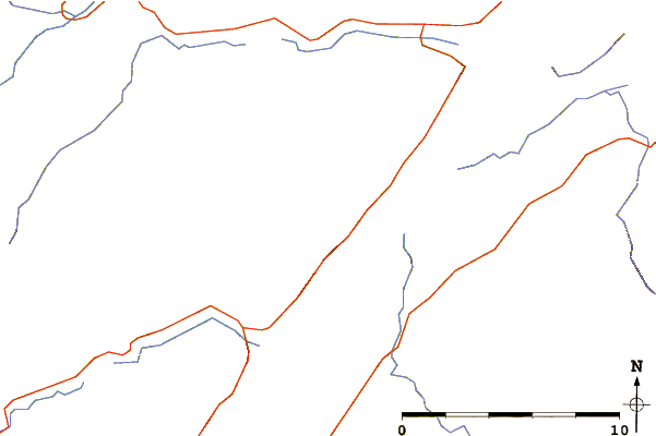 Roads and rivers around Meall Fuar-mhonaidh