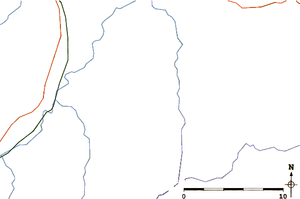 Roads and rivers around Meall a' Bhuachaille