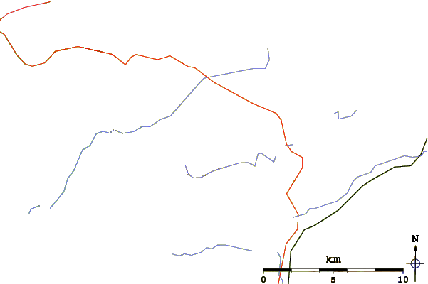 Roads and rivers around Meall a' Bhuiridh