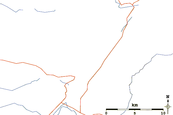 Roads and rivers around Meall na Teanga