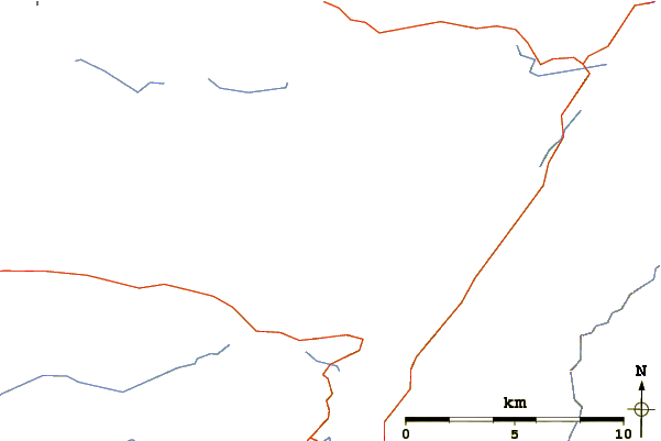 Roads and rivers around Meall na h-Eilde