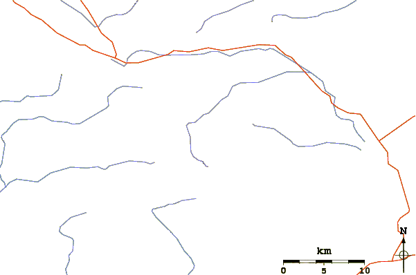 Roads and rivers around Mount Meharry