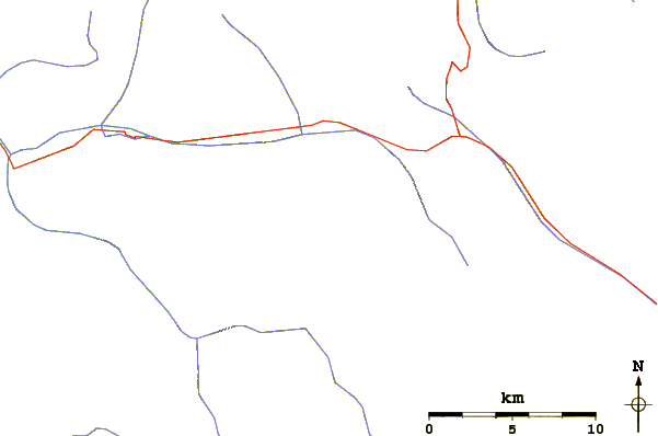 Roads and rivers around Meije