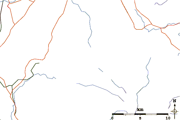 Roads and rivers around Melbreak