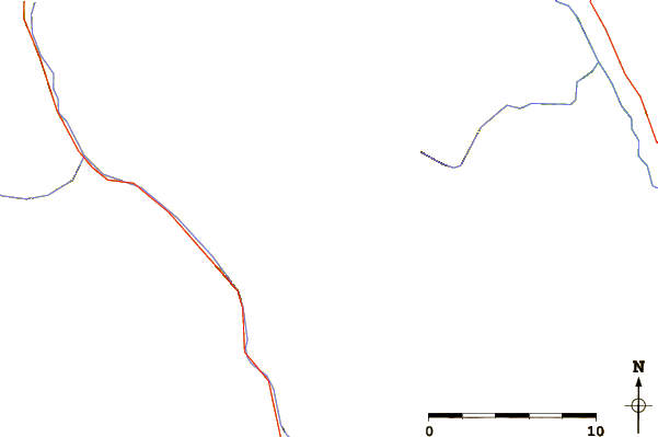 Roads and rivers around Meldrum Mountain