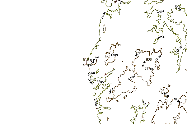 Mountain peaks around Melibokus