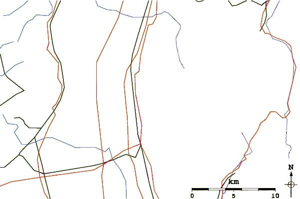 Roads and rivers around Melibokus