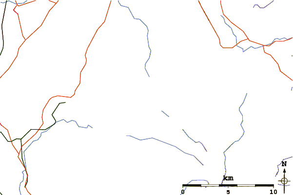 Roads and rivers around Mellbreak