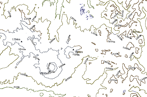 Mountain peaks around Mencheca