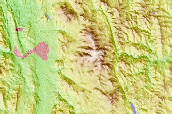 Surf breaks located close to Mendon Peak (Vermont)