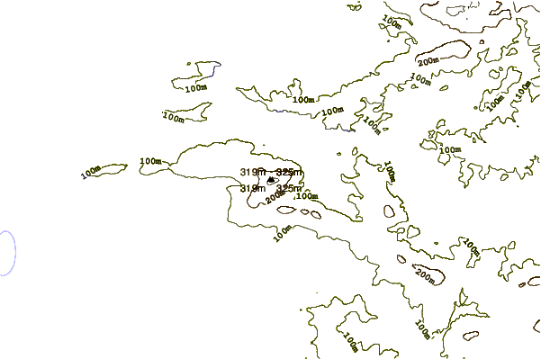 Mountain peaks around Ménez Hom