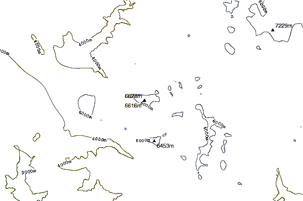 Mountain peaks around Menlungtse