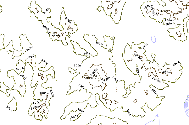 Mountain peaks around Mentolat