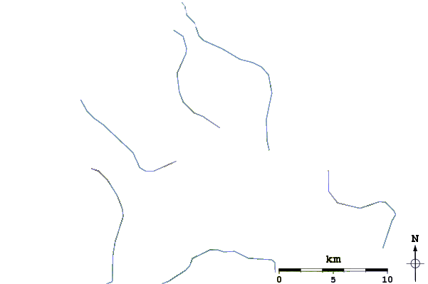 Roads and rivers around Mentolat