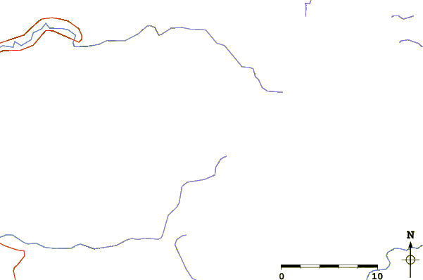 Roads and rivers around Merced Peak