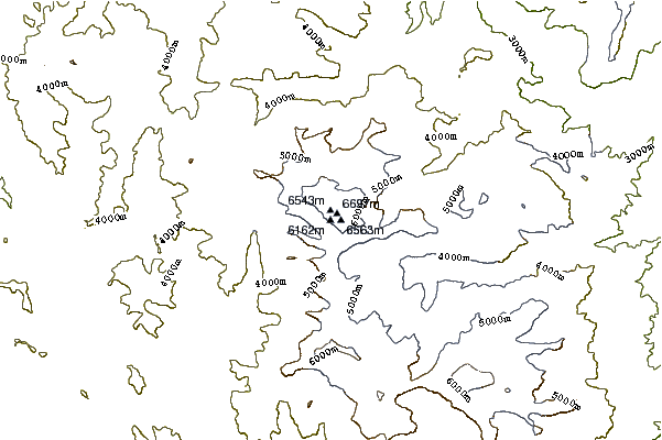 Mountain peaks around Mercedario