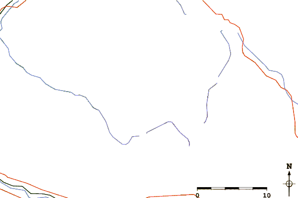 Roads and rivers around Meridian Peak