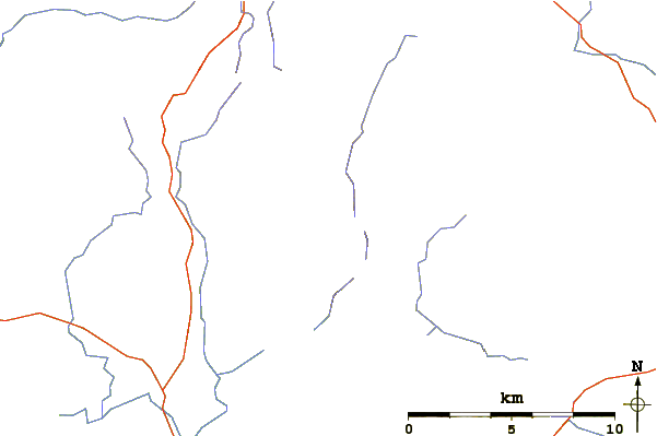 Roads and rivers around Merrick, Galloway