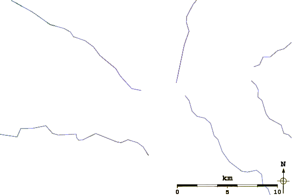 Roads and rivers around Meszah Peak