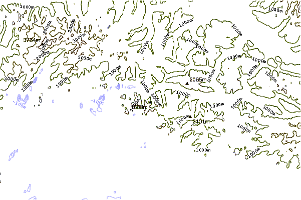 Mountain peaks around Meteorite Mountain