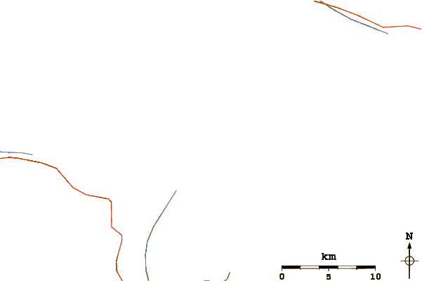 Roads and rivers around Miar Peak