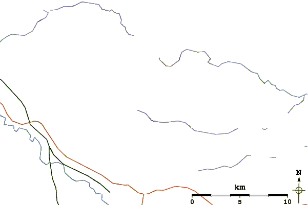 Roads and rivers around Mickle Fell