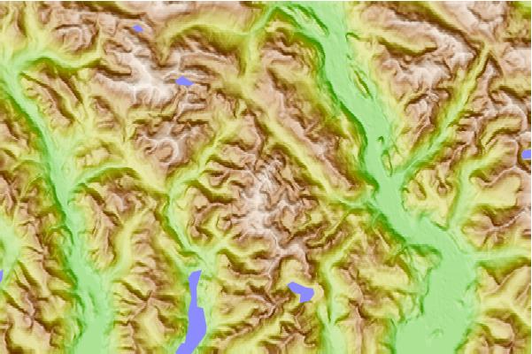 Surf breaks located close to Middle Finger (mountain)