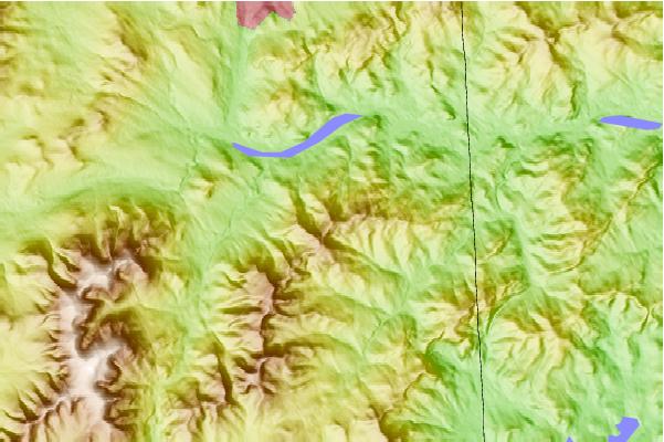 Surf breaks located close to Middle Moriah Mountain