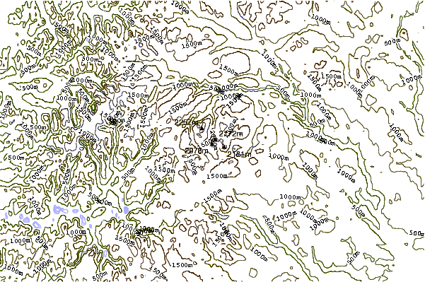 Mountain peaks around Midtre Hellstugutinden