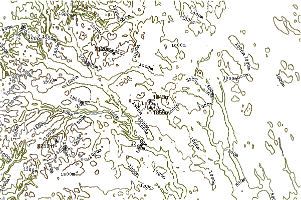 Mountain peaks around Midtronden