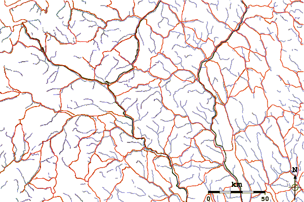 Roads and rivers around Midtronden