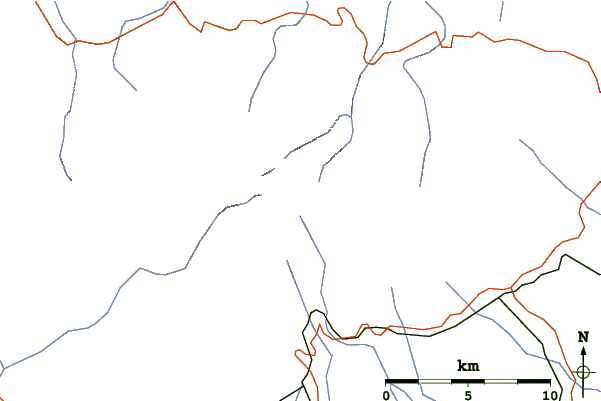 Roads and rivers around Mięguszowiecki Szczyt Wielki