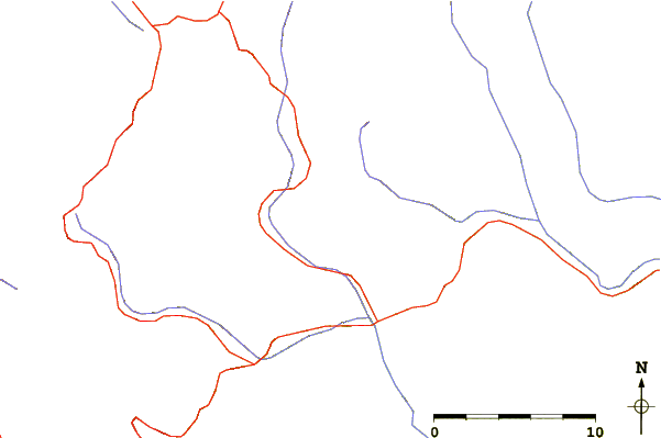 Roads and rivers around Milevska Planina