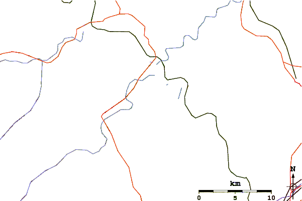 Roads and rivers around Miller Mountain (Wyoming County, Pennsylvania)