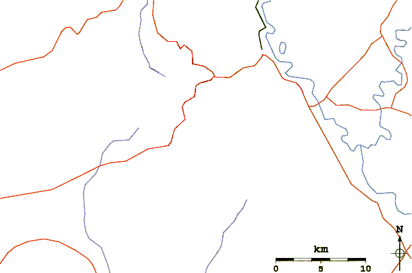 Roads and rivers around Mingus Mountain