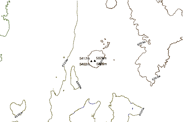 Mountain peaks around Miñiques