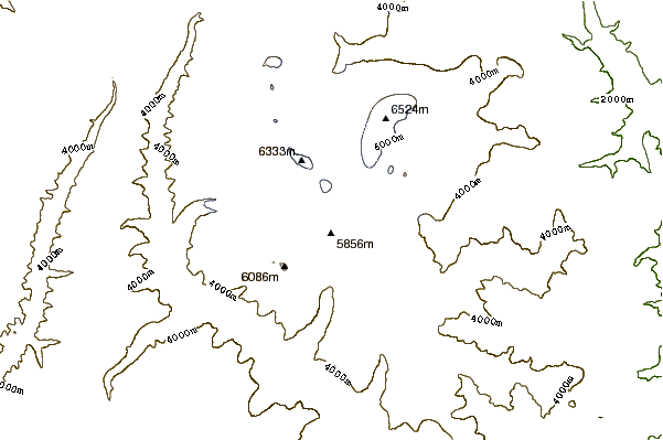 Mountain peaks around Minya Konka