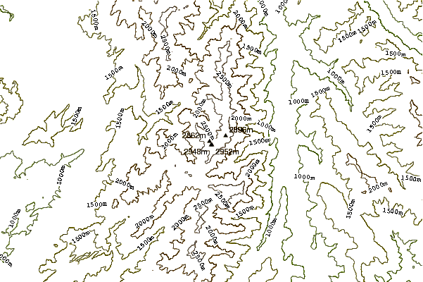 Mountain peaks around Miranjani