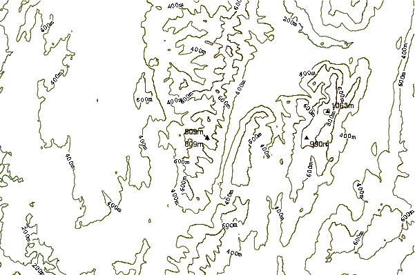 Mountain peaks around Misery Mountain (Taconic Mountains)