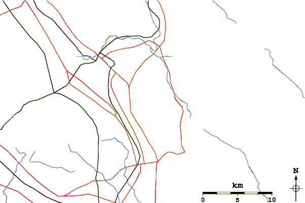 Roads and rivers around Mission Peak