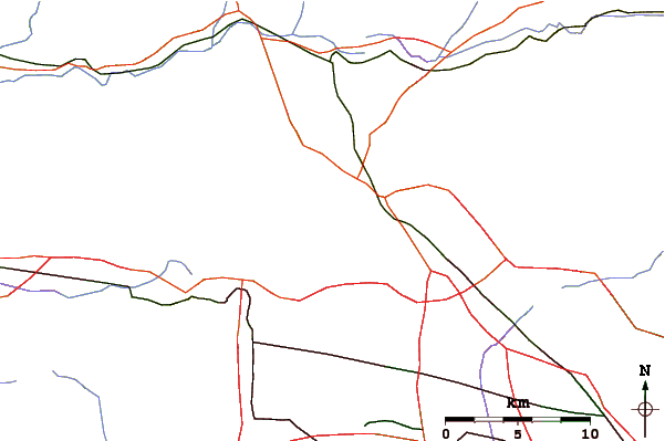 Roads and rivers around Mission Point (California)